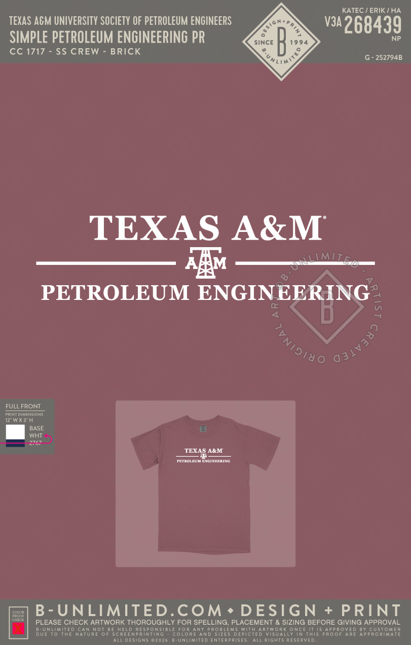 Texas A&M University Society of Petroleum Engineers - Simple Petroleum Engineering PR - CC - 1717 - SS Crew - Brick