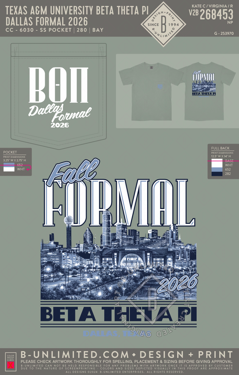 Texas A&M University Beta Theta Pi - Dallas Formal 2026 - CC - 6030 - SS Pocket - Bay