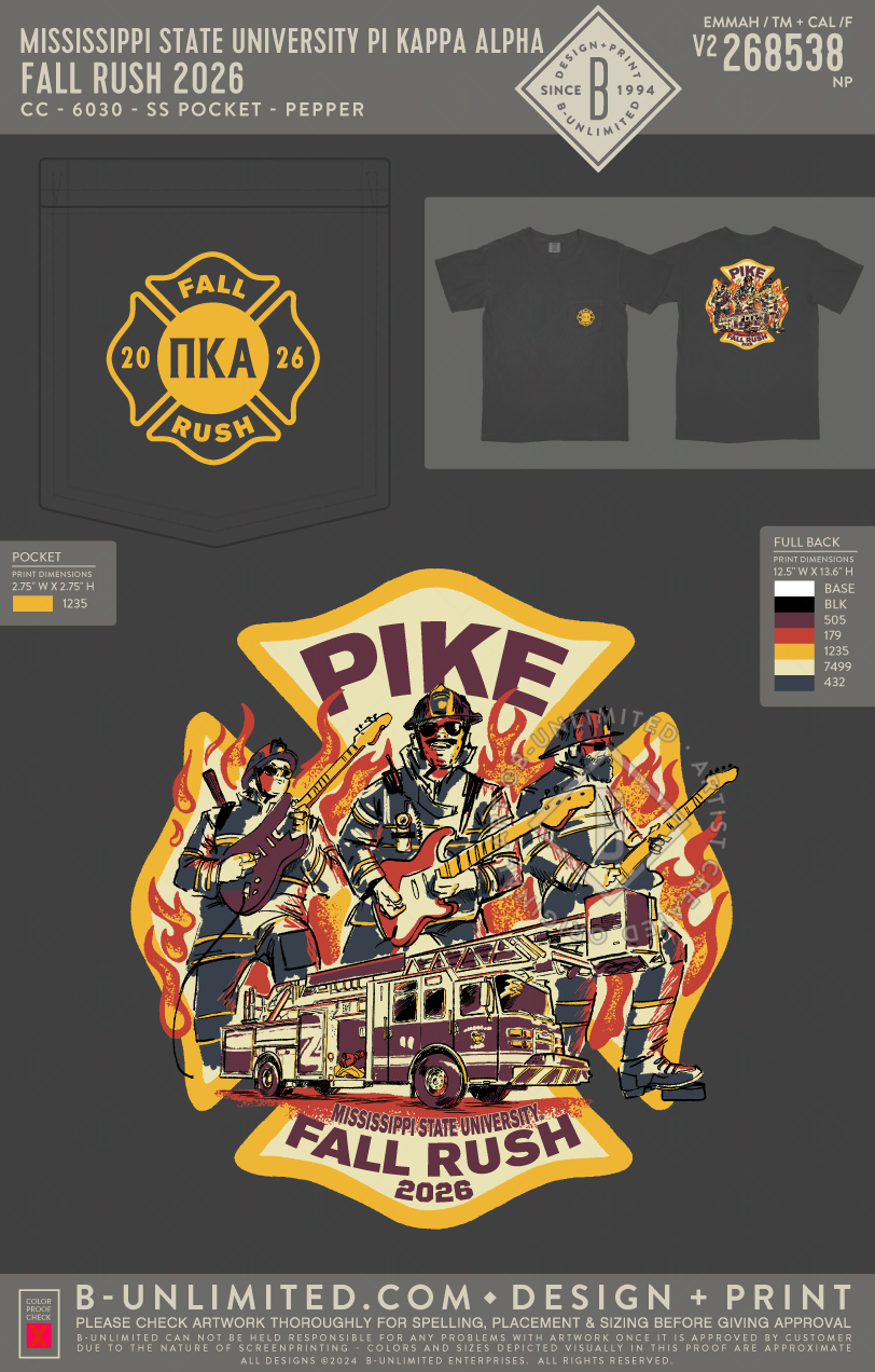 Mississippi State University Pi Kappa Alpha - Fall Rush 2026 - CC - 6030 - SS Pocket - Pepper