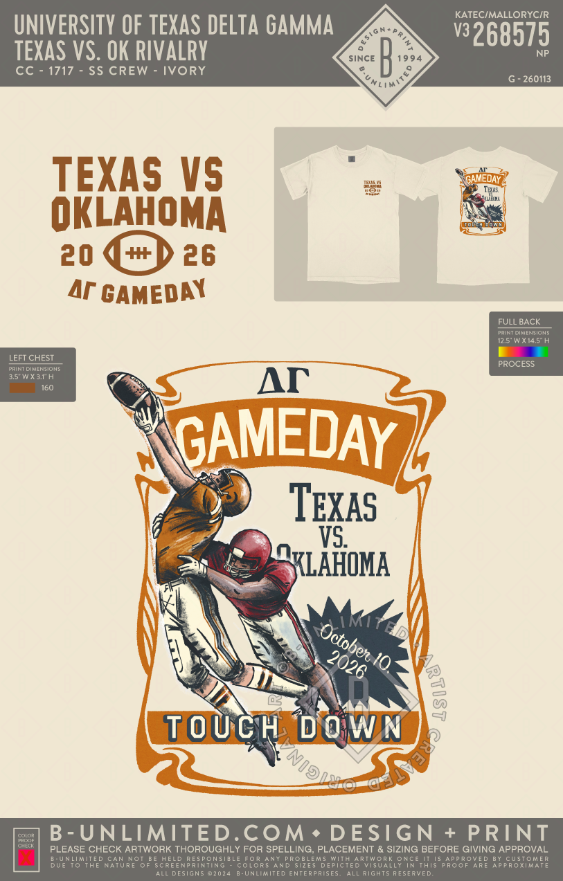University of Texas Delta Gamma - Texas vs. OK Rivalry - CC - 1717 - SS Crew - Ivory