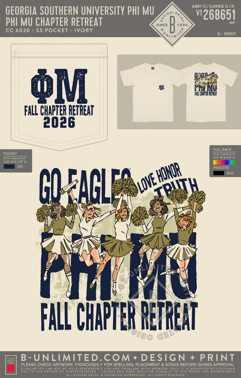 Georgia Southern University Phi Mu - Phi Mu Chapter Retreat - CC - 6030 - SS Pocket - Ivory