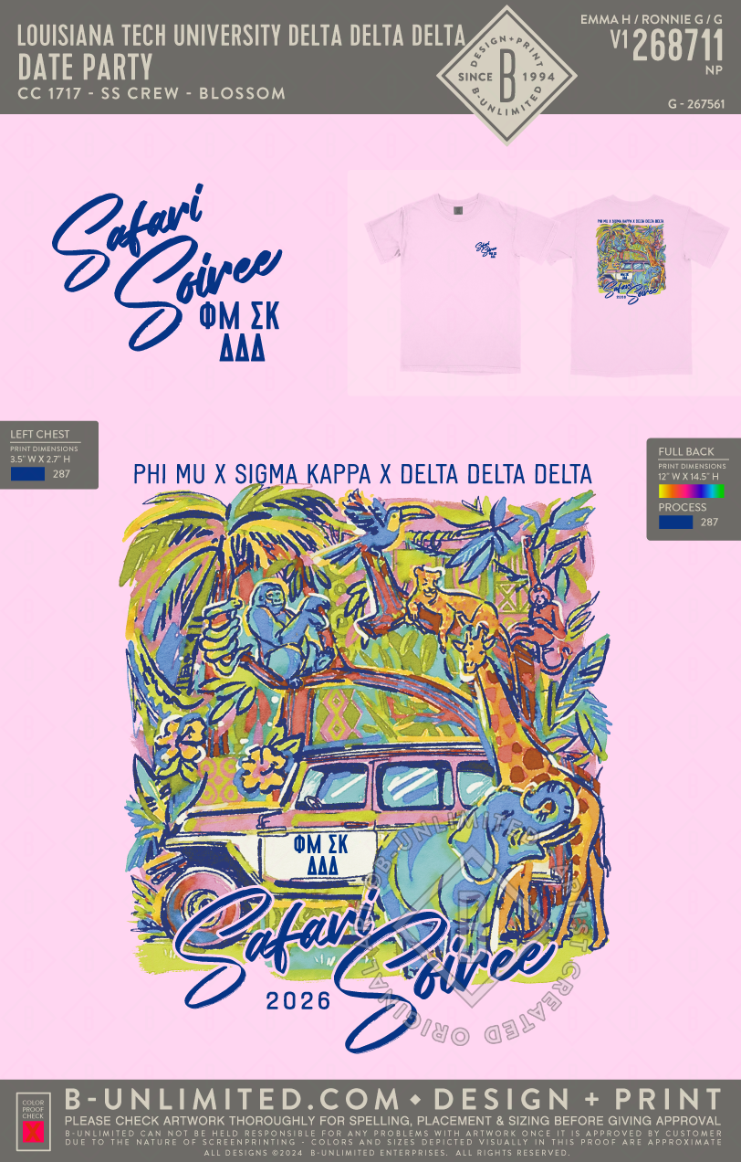 Louisiana Tech University Delta Delta Delta - Date Party - CC - 6030 - SS Pocket - Blossom
