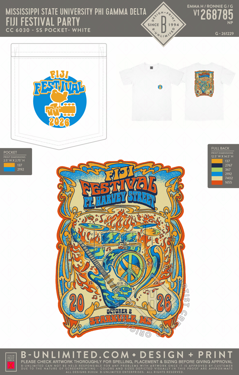 Mississippi State University Phi Gamma Delta - FIJI Festival Party - CC - 6030 - SS Pocket - White