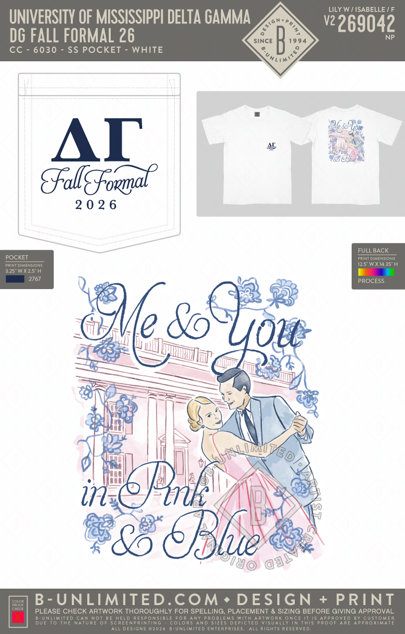 University of Mississippi Delta Gamma - DG Fall Formal 26 - CC - 6030 - SS Pocket - White