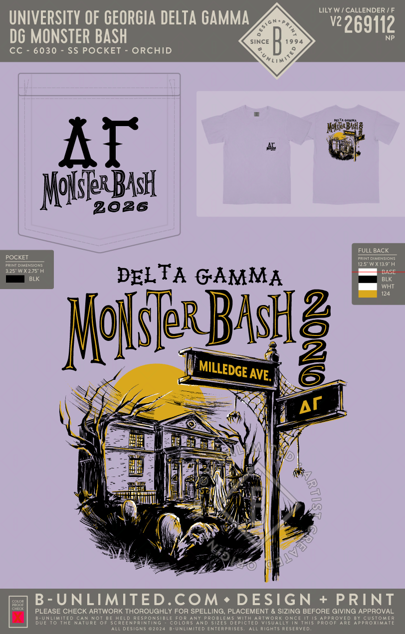 UGA DG - DG Monster Bash - CC - 6030 - SS Pocket - Orchid