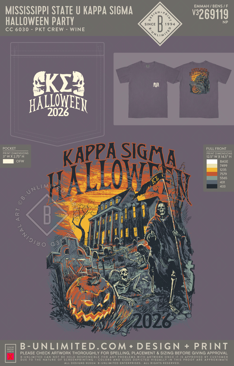 Mississippi State University Kappa Sigma - Halloween Party - CC - 6030 - SS Pocket - Wine