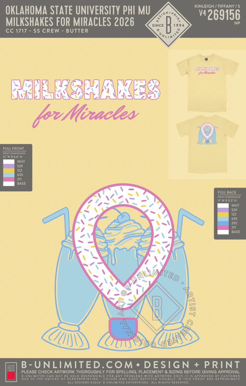 Oklahoma State University Phi Mu - Milkshakes for Miracles 2026 - CC - 1717 - SS Crew - Butter