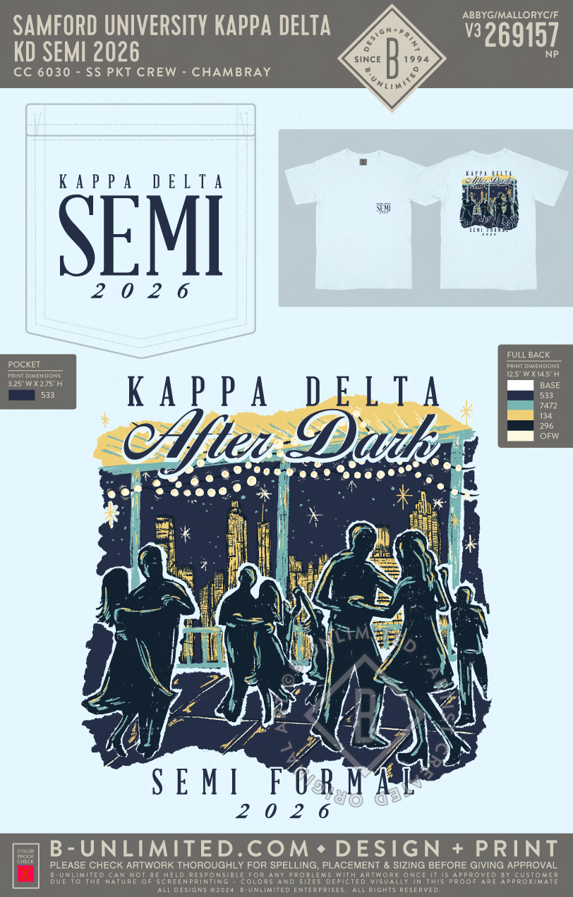 Samford University Kappa Delta - KD Semi 2026 - CC - 6030 - SS Pocket - Chambray