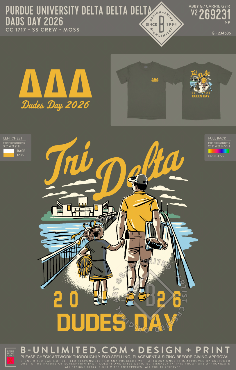 Purdue University Delta Delta Delta - Dads Day 2026 - CC - 1717 - SS Crew - Moss