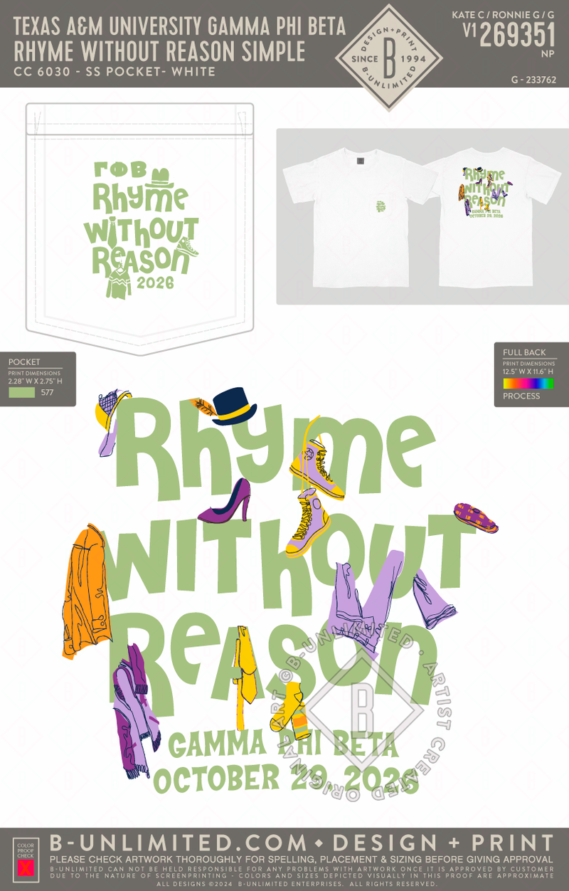 Texas A&M University Gamma Phi Beta - Rhyme Without Reason Simple - CC ...