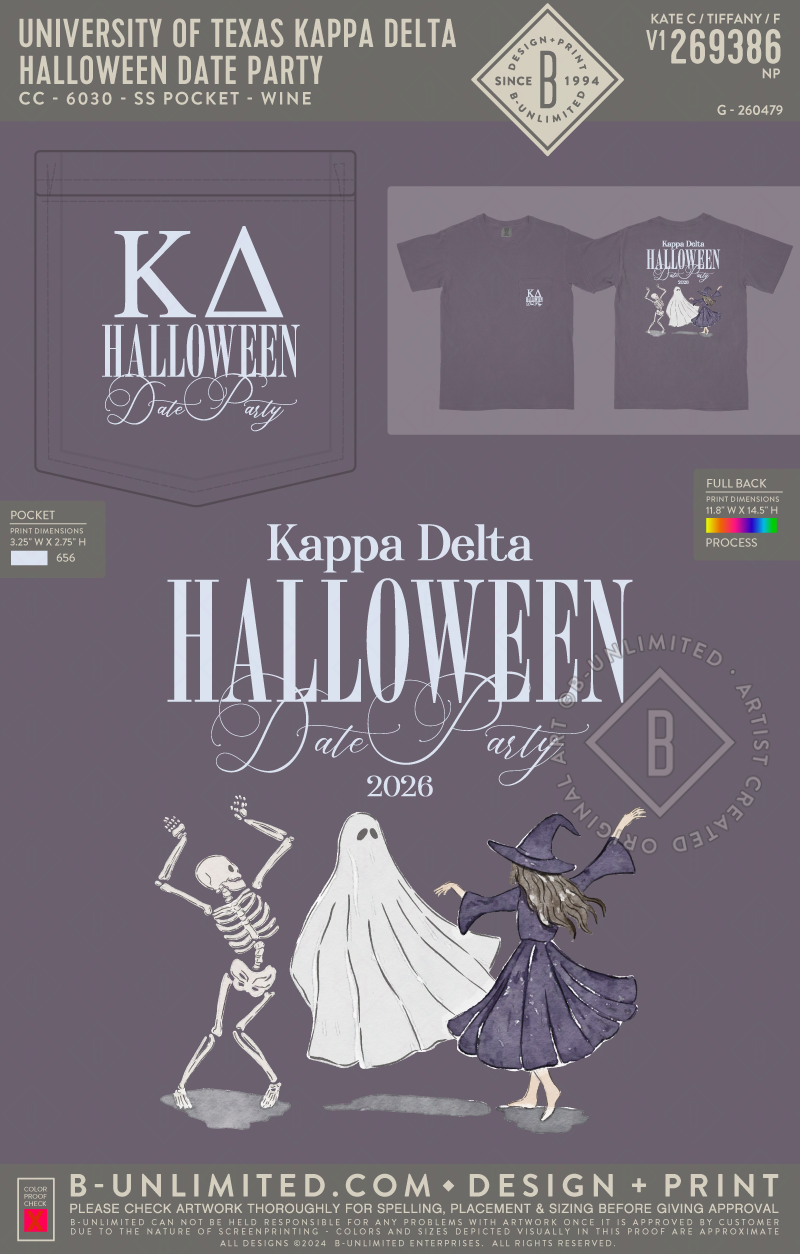 University of Texas Kappa Delta - Halloween Date Party - CC - 6030 - SS Pocket - Wine