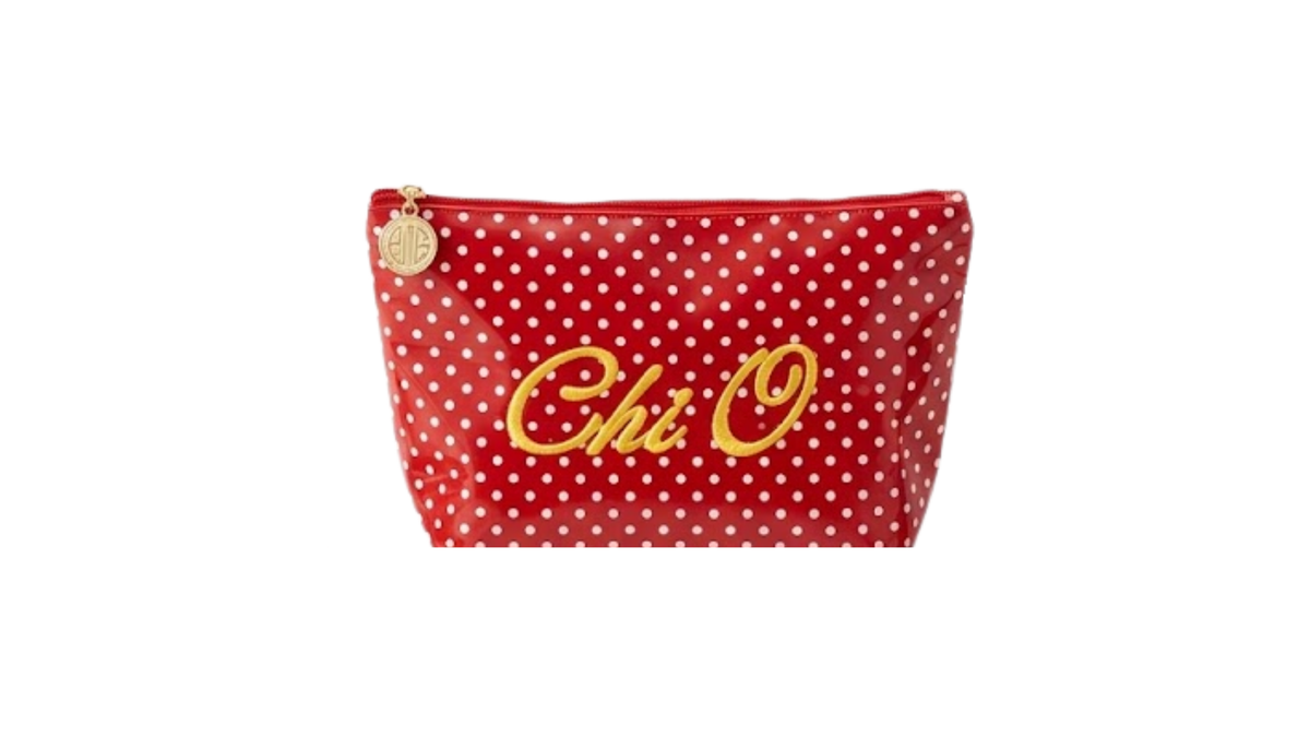 B-Unlimited Greek -Dots for Days Makeup Bag Chi O