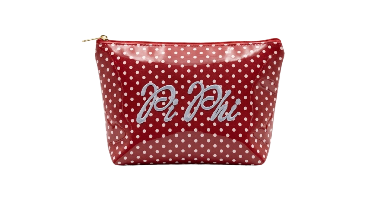 B-Unlimited Greek - Dots for Days Makeup Bag Pi Phi