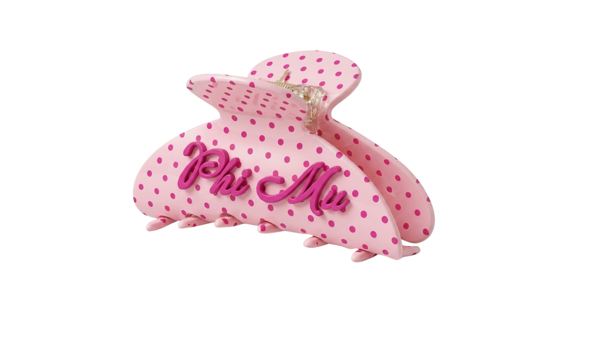B-Unlimited Greek - Dots for Days Hair Clip Phi Mu