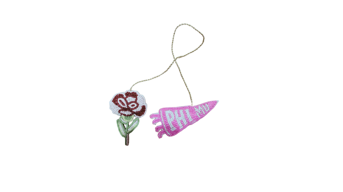 B-Unlimited Greek - Dots for Days Bag Charm Phi Mu