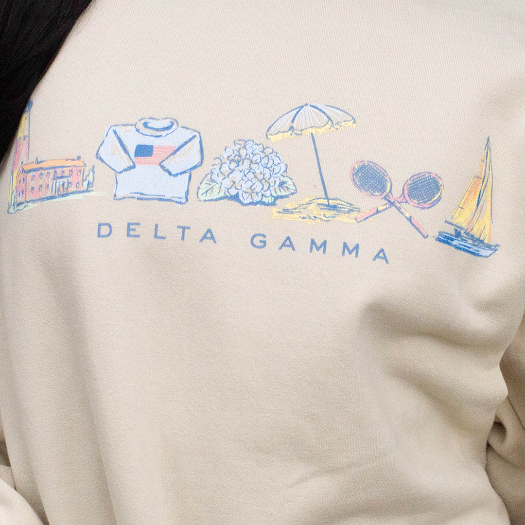B-Greek - Coastal Americana Crewneck - Gamma Phi Beta