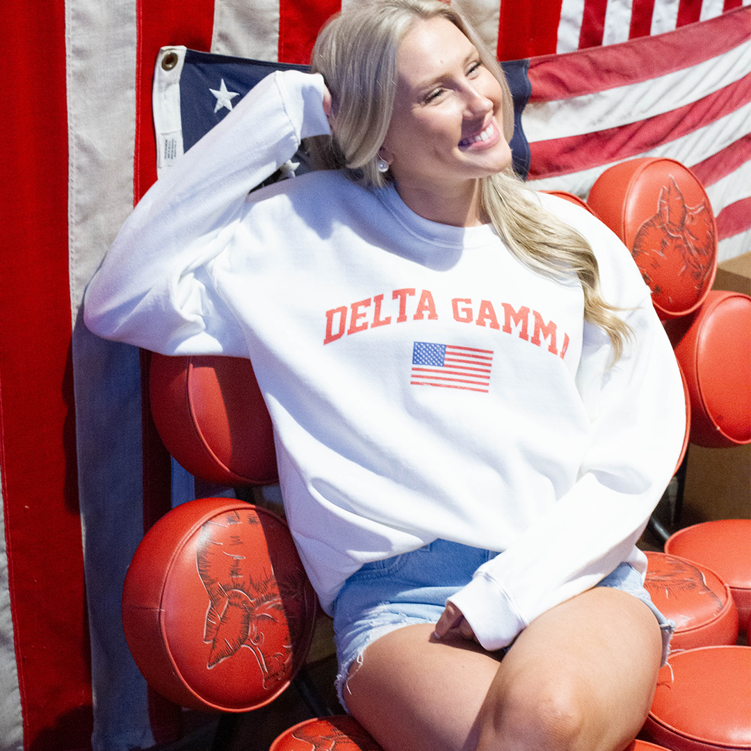 B-Greek - Classic Flag Crewneck - Pi Beta Phi