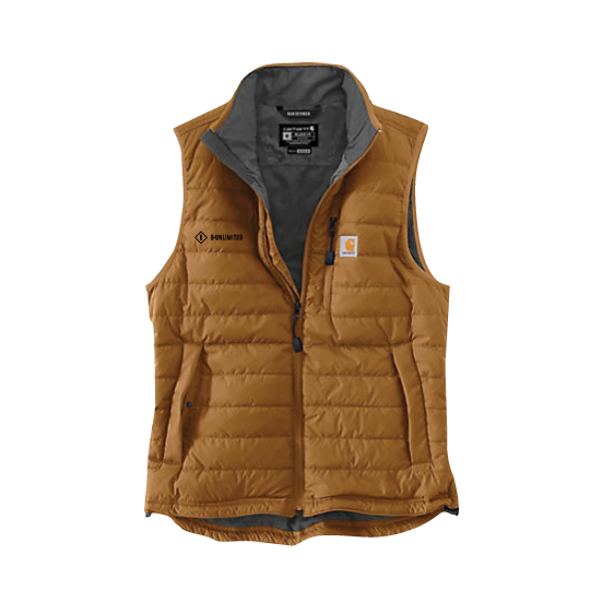 puffer vest with business logo