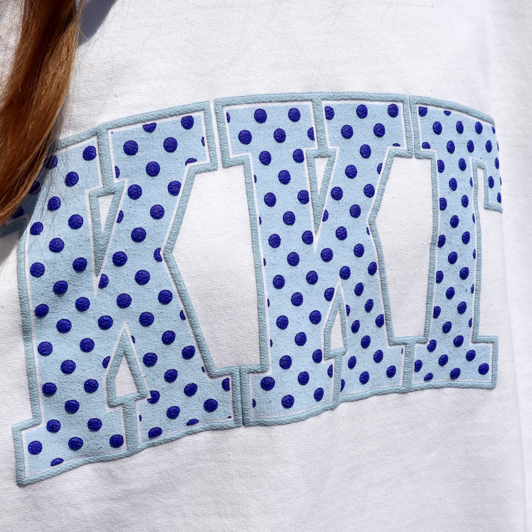 B-Unlimited Greek - Dots for Days Puff Ink Crewneck - Tri Delta