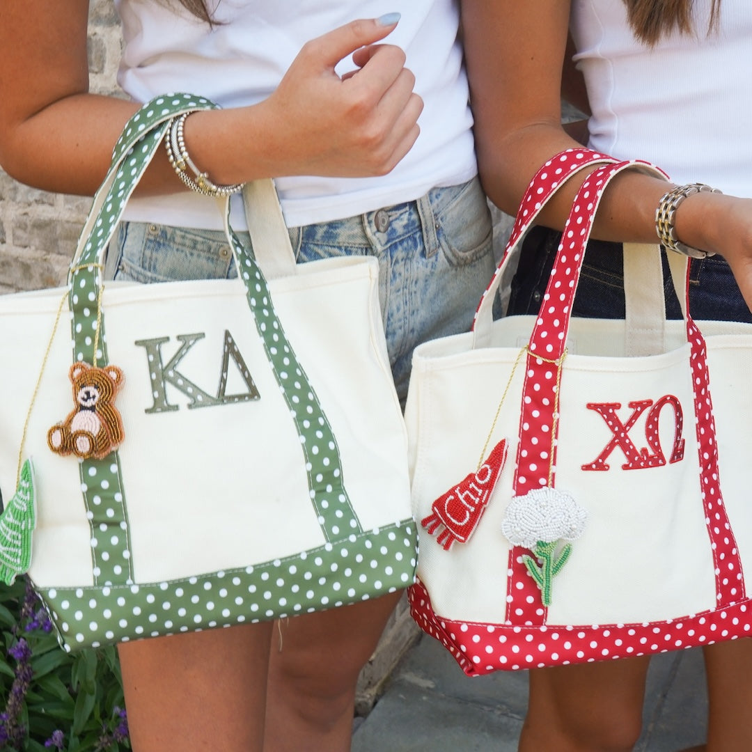 B-Unlimited Greek - Dots for Days Tote Alpha O