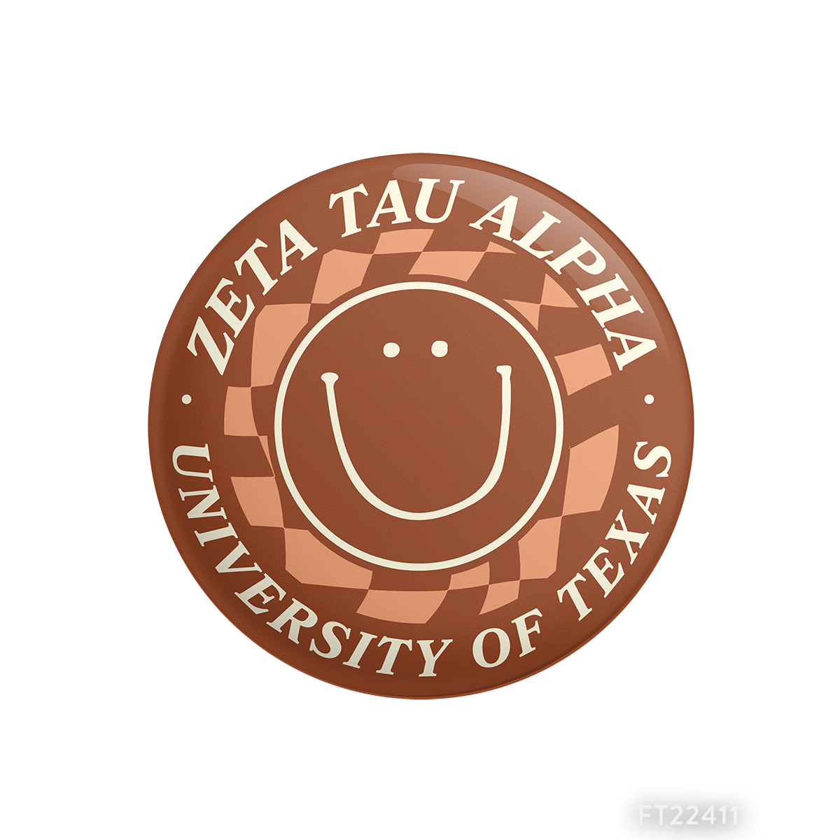 Zeta Tau Alpha Game Day PR Button Design