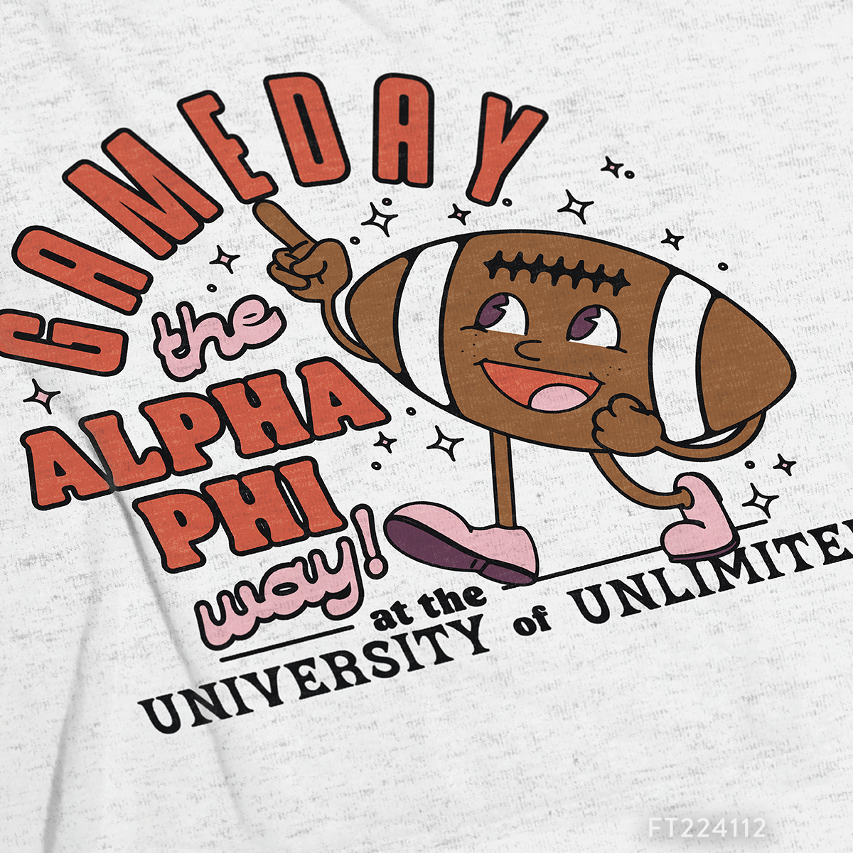 Alpha Phi Football Game Day PR T-Shirt Design