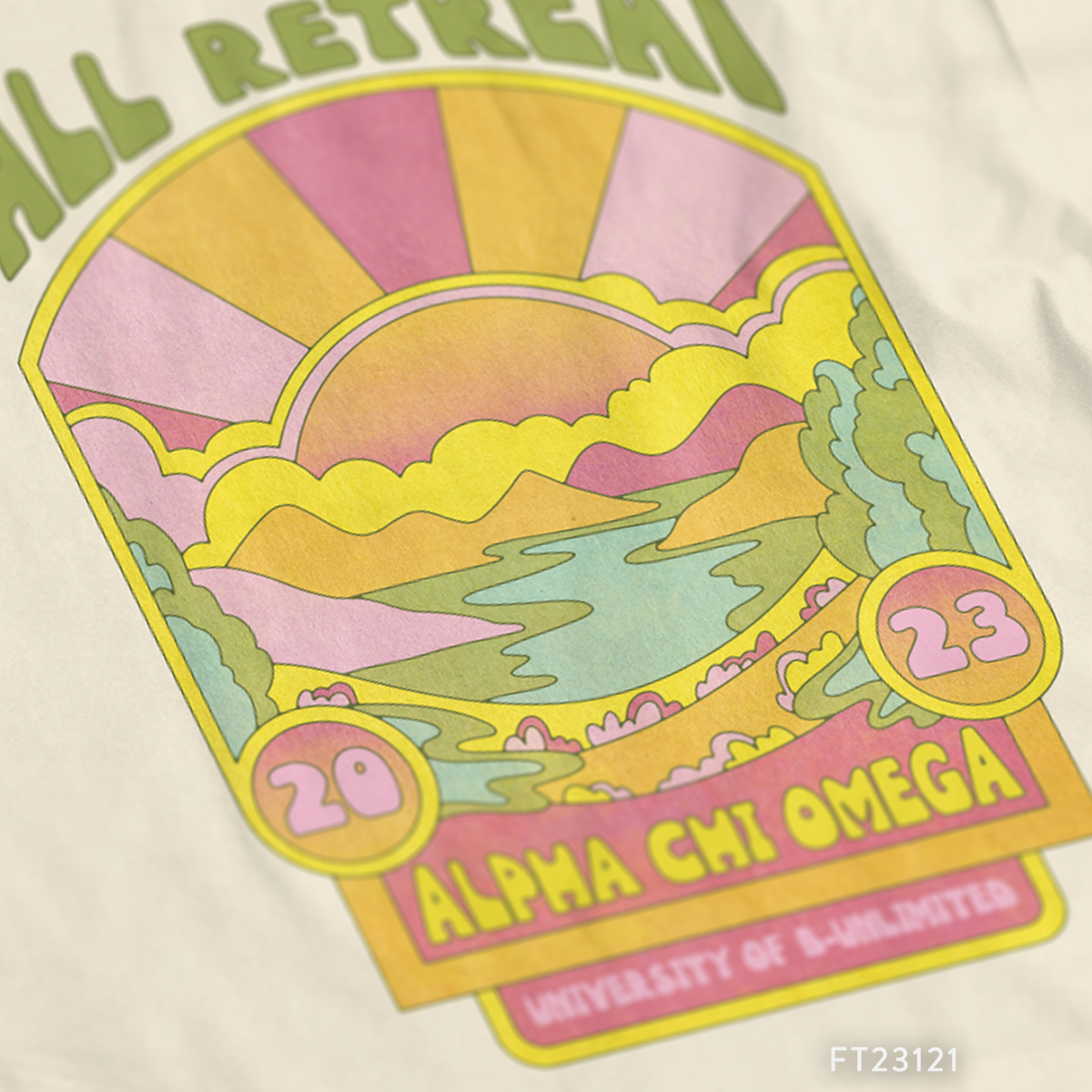 Alpha Chi Omega Fall Retreat T-Shirt Design