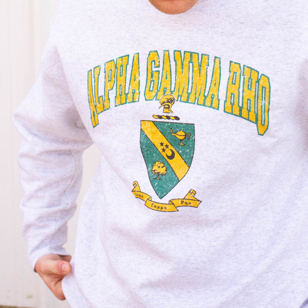 B-Greek- Vintage Crest Crewneck - Alpha Gamma Rho