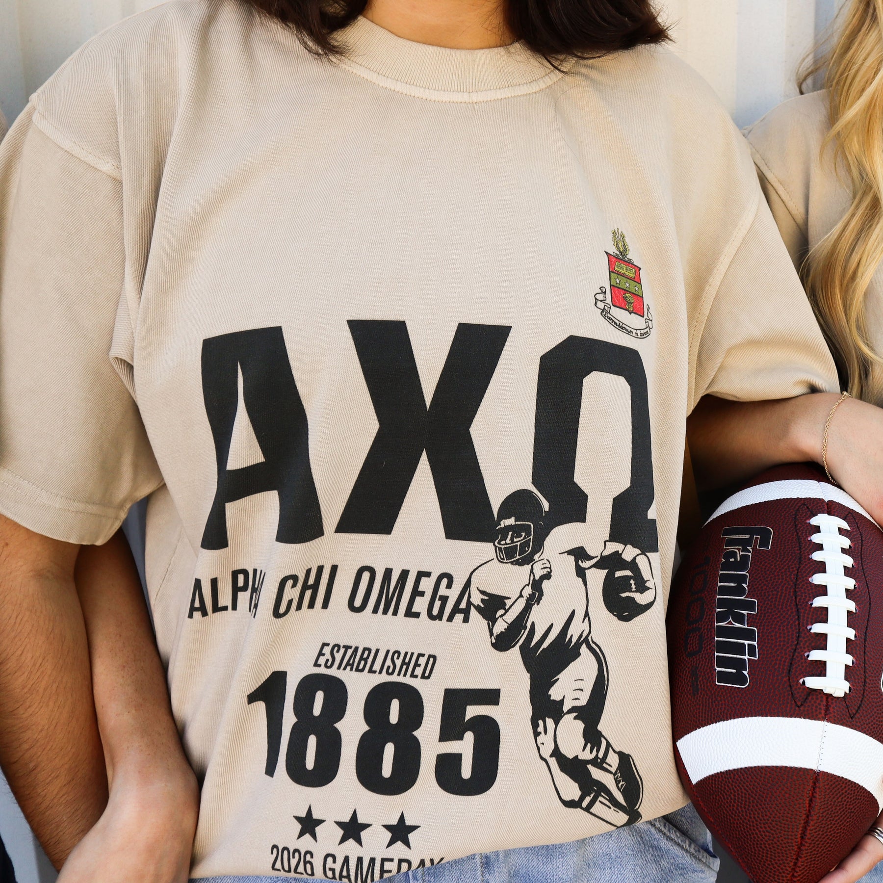 B-Unlimited Greek - Football Champs Tee - Alpha Chi Omega