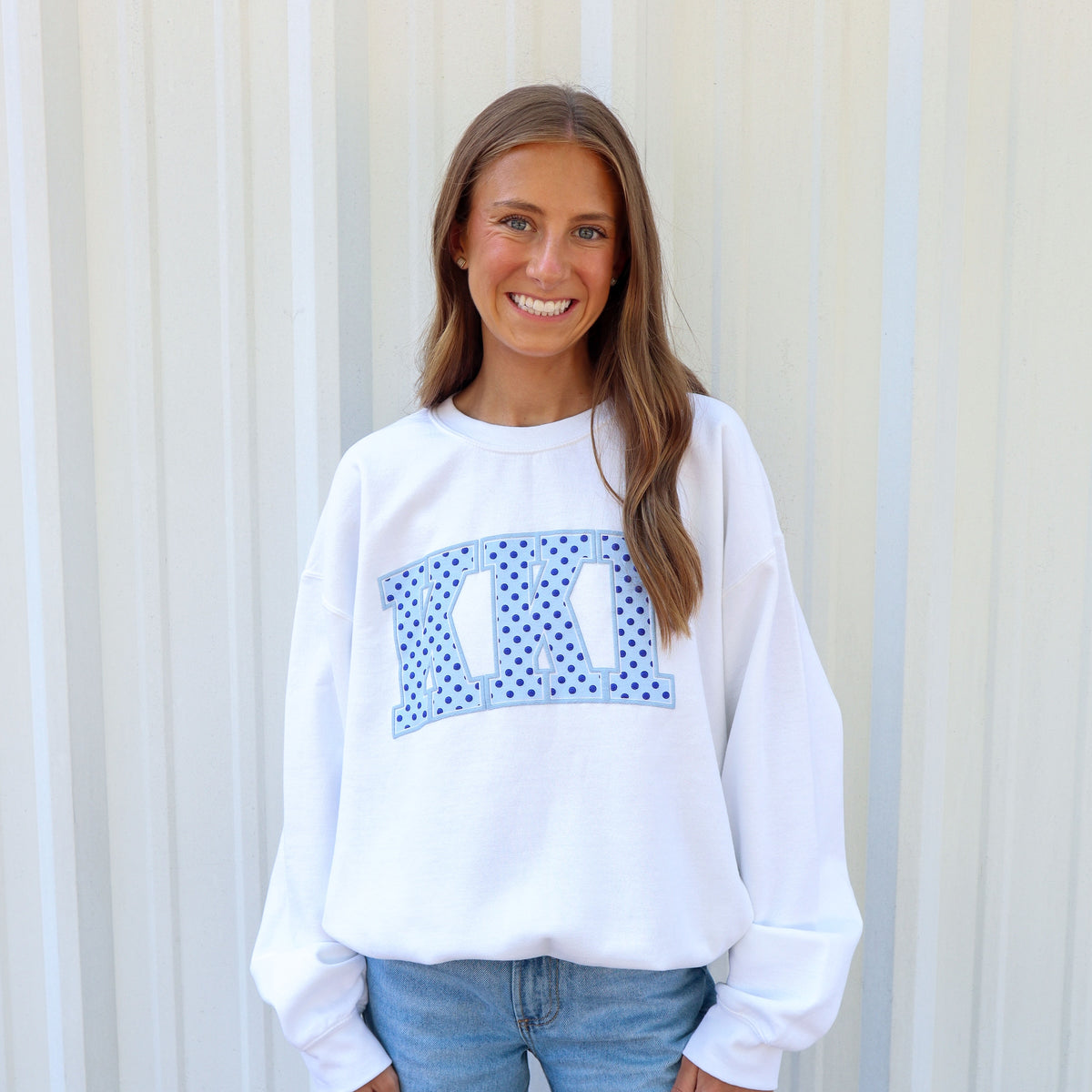 B-Unlimited Greek - Dots for Days Puff Ink Crewneck - Kappa Kappa Gamma