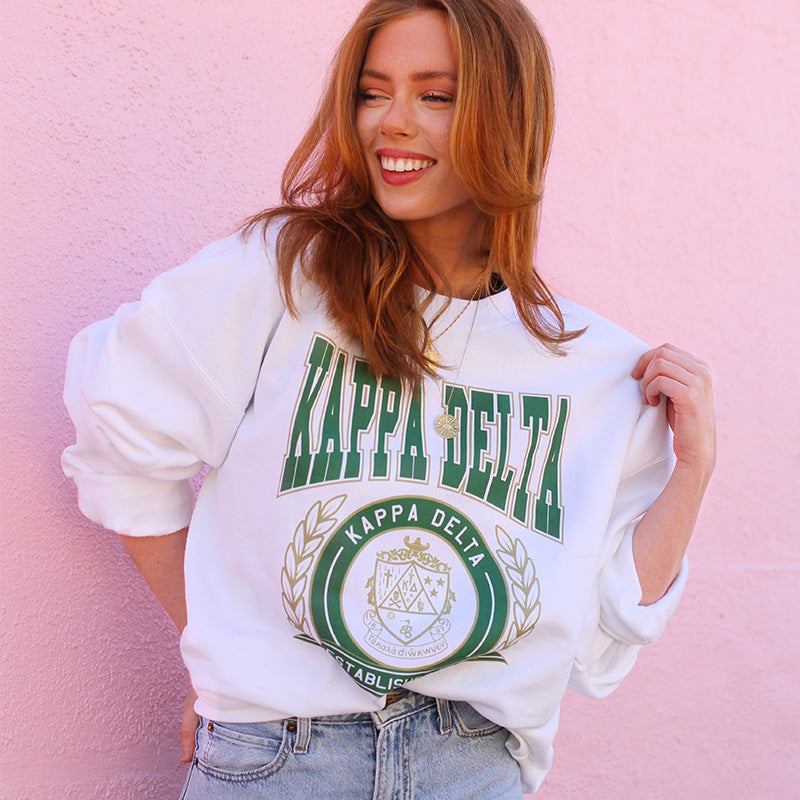 Kappa delta crest best sale sweatshirt