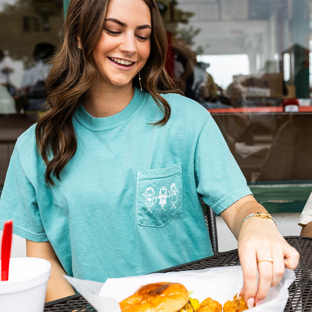 Kollege - Concert Shirt - Seafoam Pocket Tee