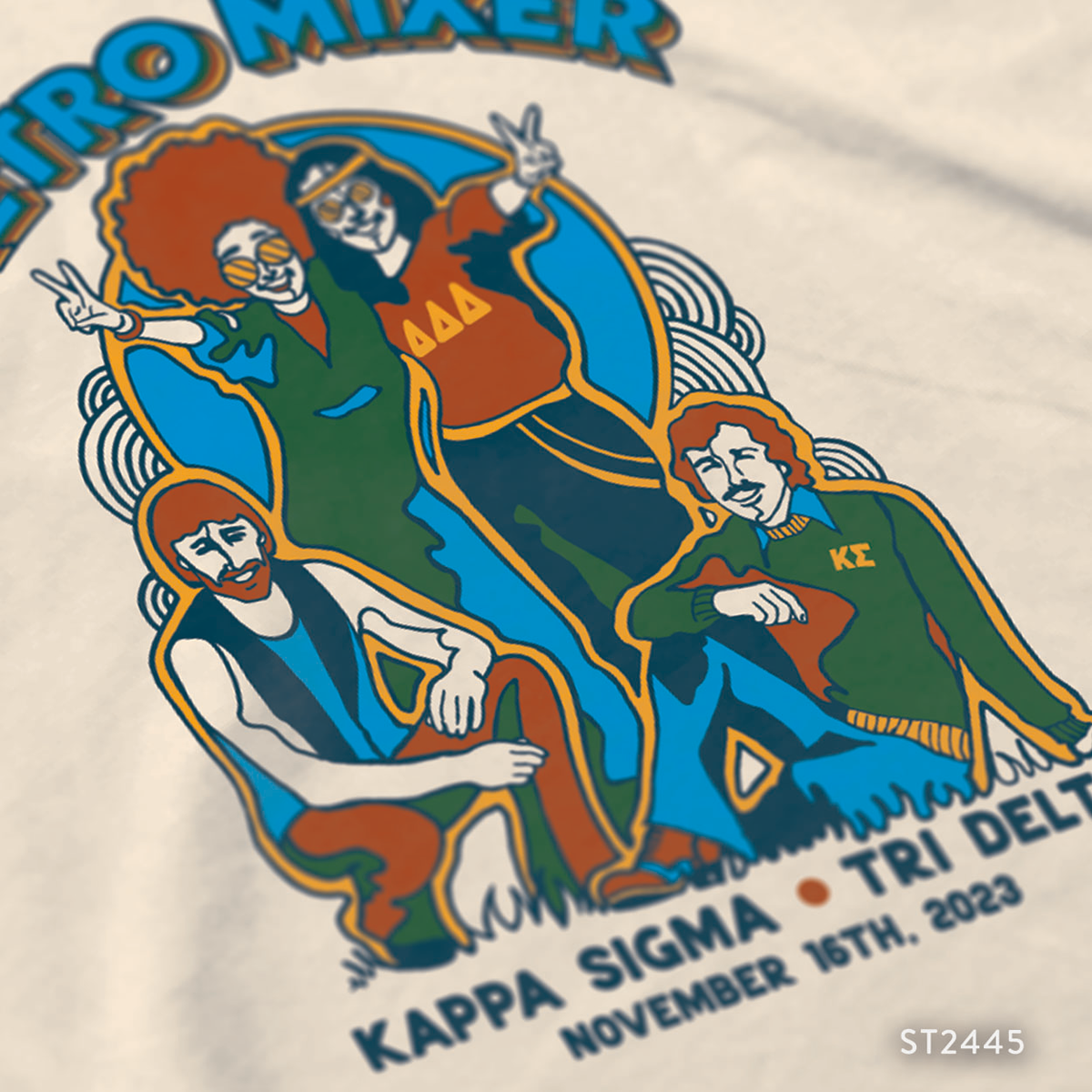Kappa Sigma Retro Decades Mixer T-Shirt Design