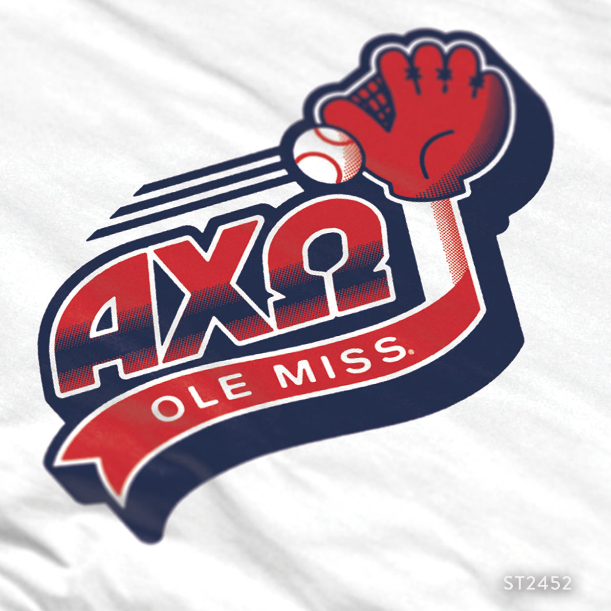 Alpha Chi Omega Simple Baseball PR T-Shirt Design