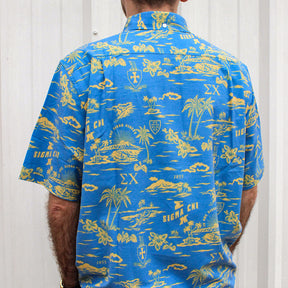 B-Greek - Sigma Chi Hawaiian Print Button Down Shirt