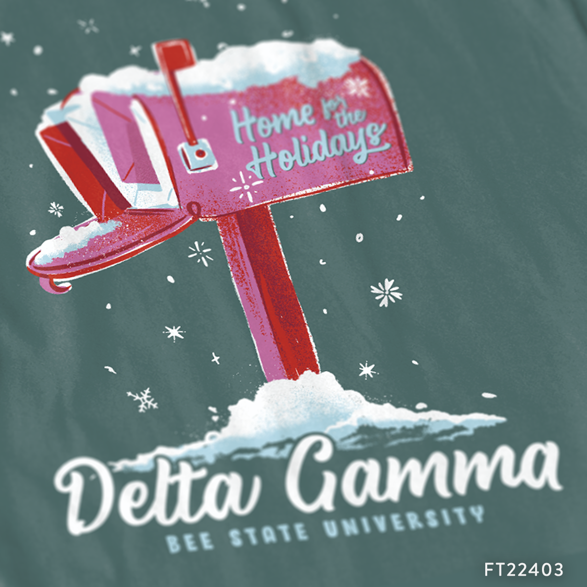 Delta Gamma Home for the Holidays T-Shirt Design