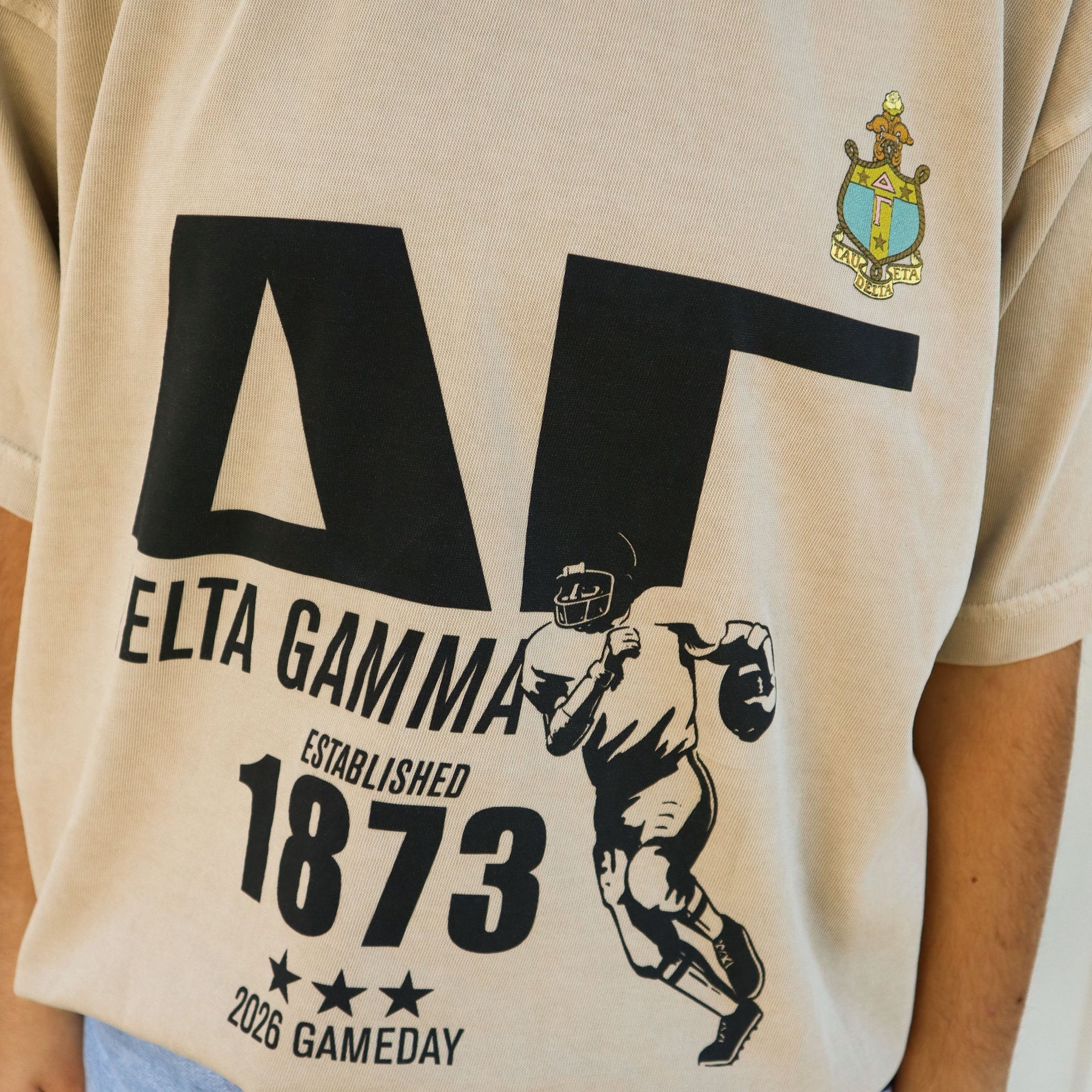 B-Unlimited Greek - Football Champs Tee - Delta Gamma