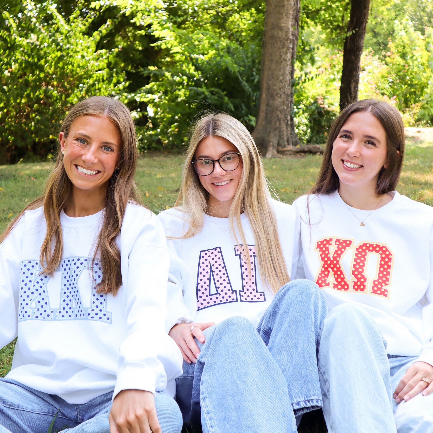 B-Unlimited Greek - Dots for Days Puff Ink Crewneck - Zeta Tau Alpha