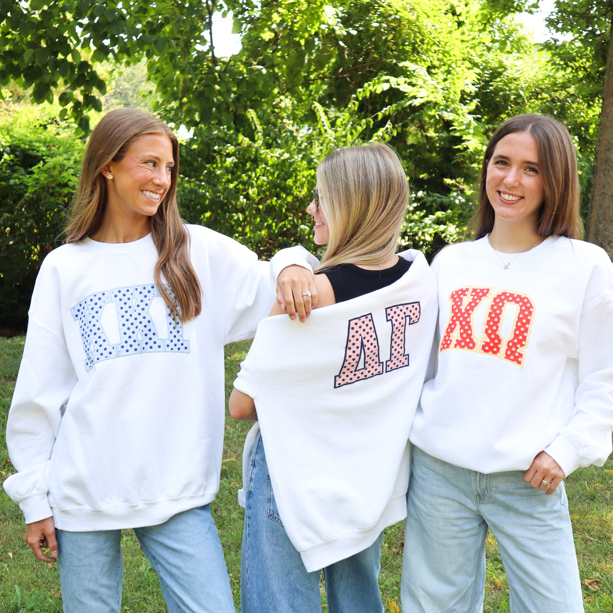 B-Unlimited Greek - Dots for Days Puff Ink Crewneck - Alpha Phi