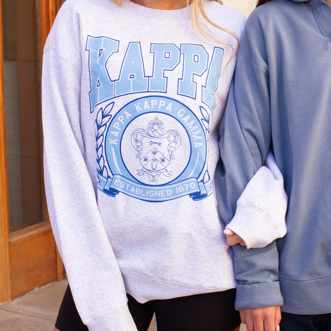 B-Greek - Kappa Kappa Gamma - Crest Crewneck Sweatshirt