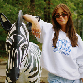 B-Greek - Kappa Kappa Gamma - Gingham PR Crewneck Sweatshirt