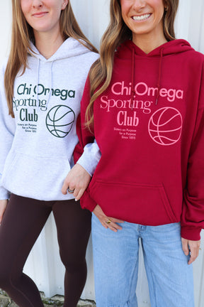 B-Greek - CHI O Sporting Club Hoodie - Ash Grey