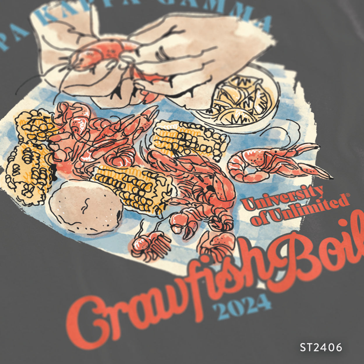 Kappa Kappa Gamma Crawfish Boil T-Shirt Design