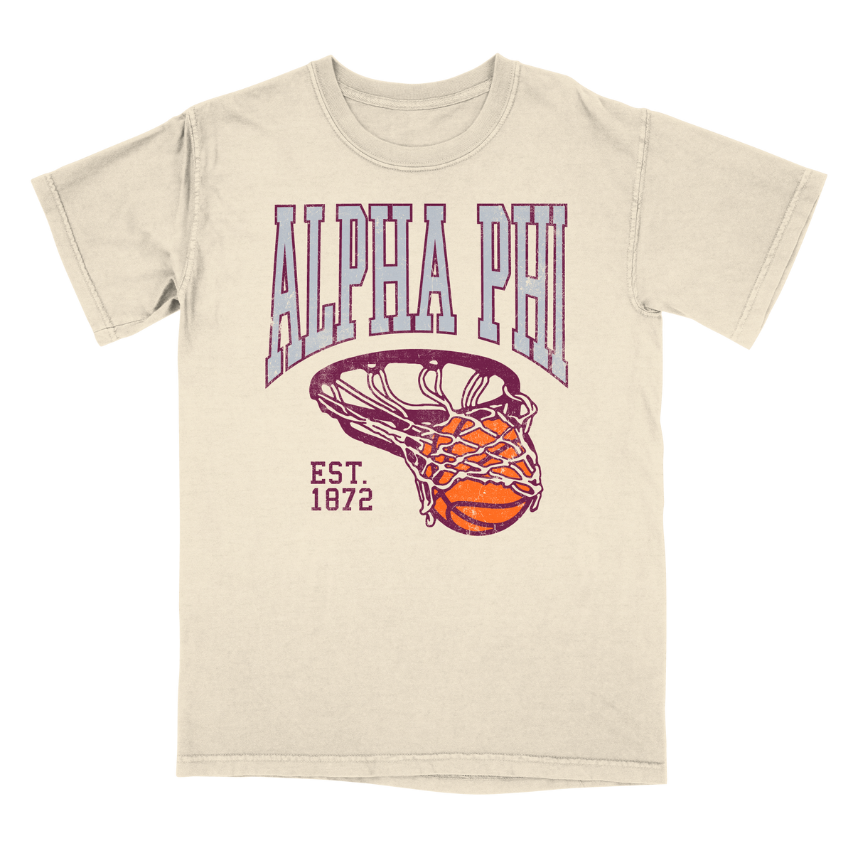 B-Unlimited Sales - Swish Tee (Alpha Phi) - CC - 1717 - SS Crew - Ivory