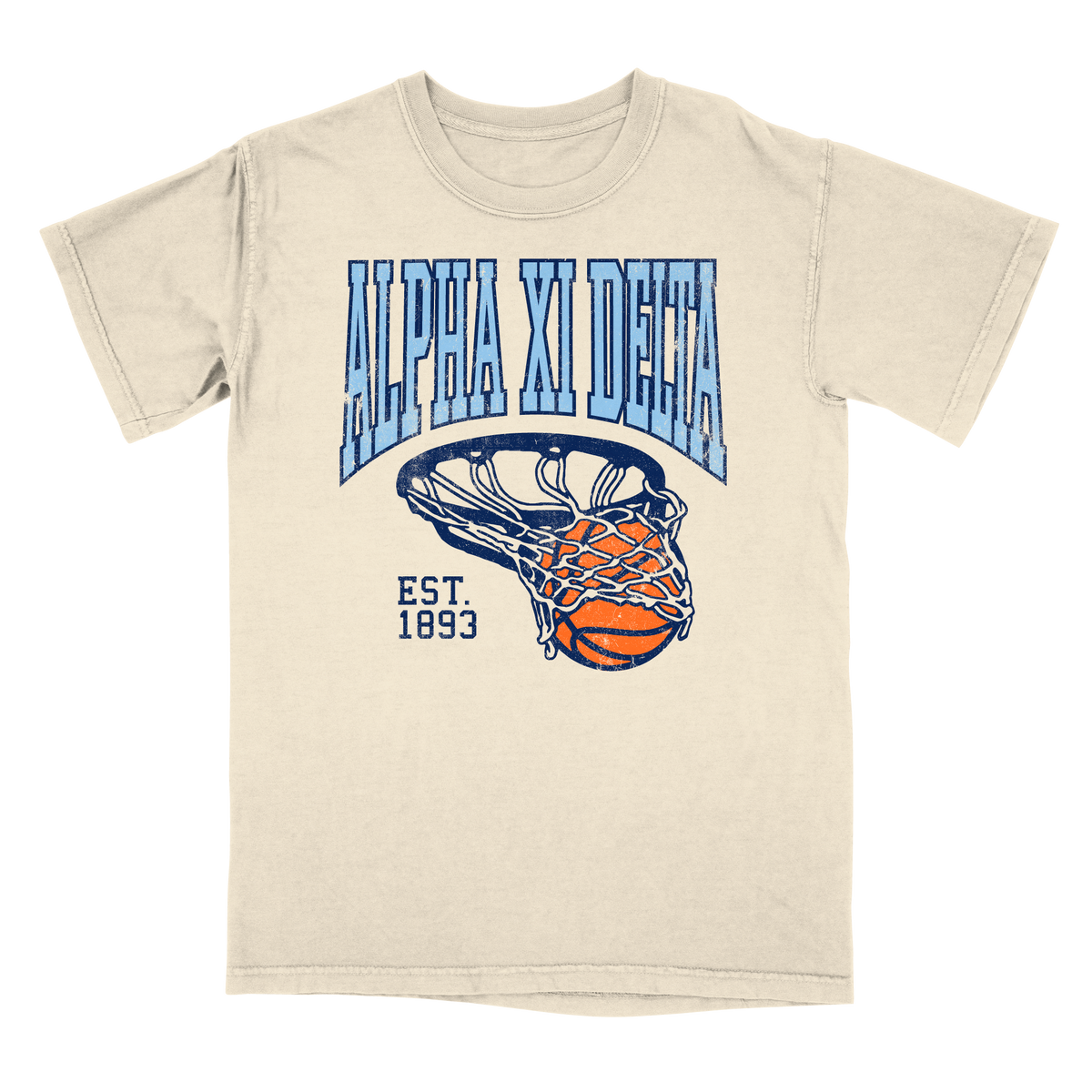 B-Unlimited Sales - Swish Tee (Alpha Xi Delta) - CC - 1717 - SS Crew - Ivory