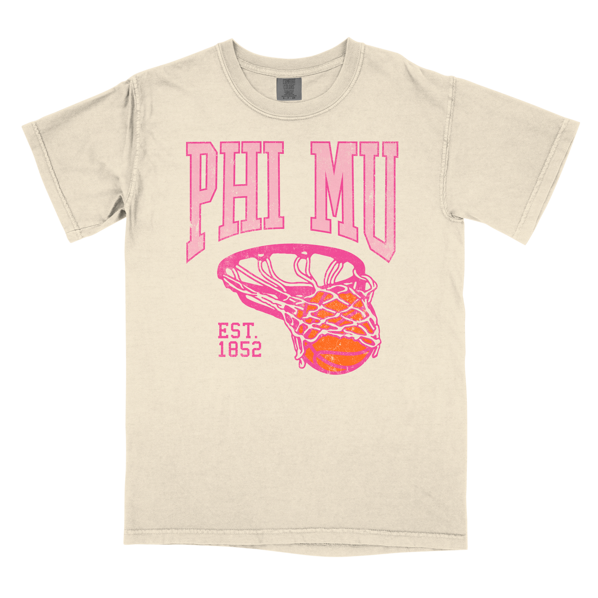 B-Unlimited Sales - Swish Tee (Phi Mu) - CC - 1717 - SS Crew - Ivory