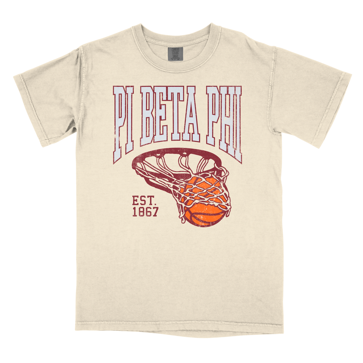 B-Unlimited Sales - Swish Tee (Pi Phi) - CC - 1717 - SS Crew - Ivory