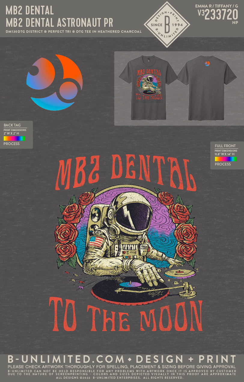 MB2 Dental - MB2 Dental Astronaut PR - District - DM130DTG - SS Crew - Heathered Charcoal