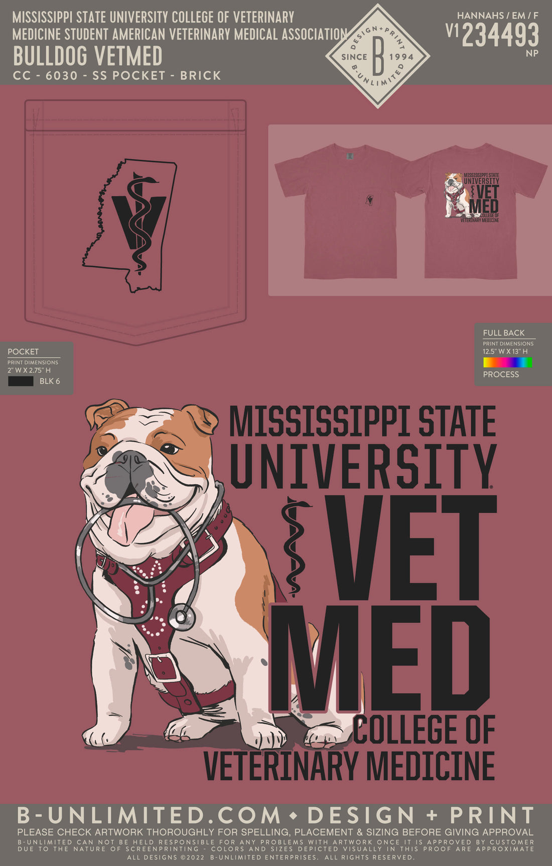 Mississippi State University College of Veterinary Medicine SAVMA BUnlimited Custom Apparel Shop