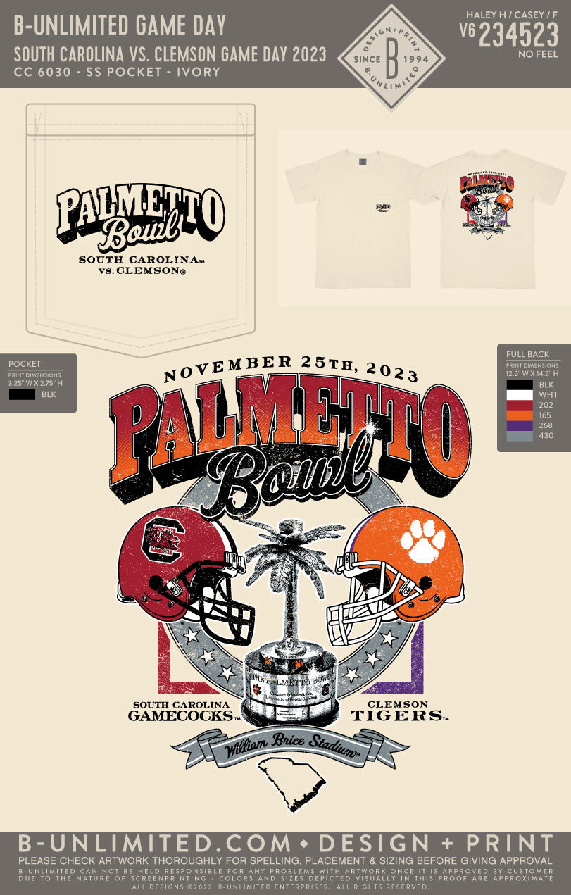 B-Unlimited Game Day - South Carolina Vs. Clemson Game Day 2023